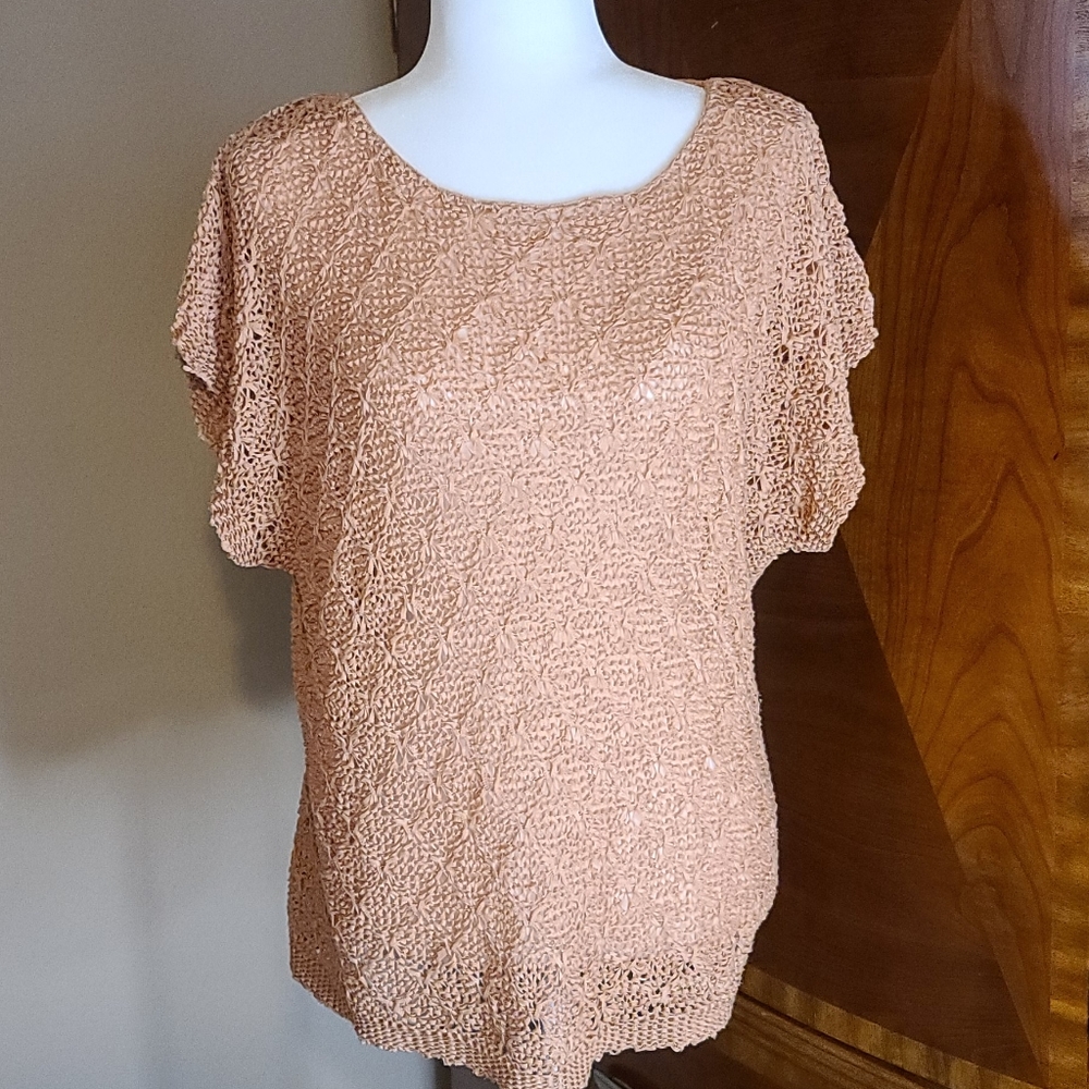 Mauve Colored Sleeveless Weave Top